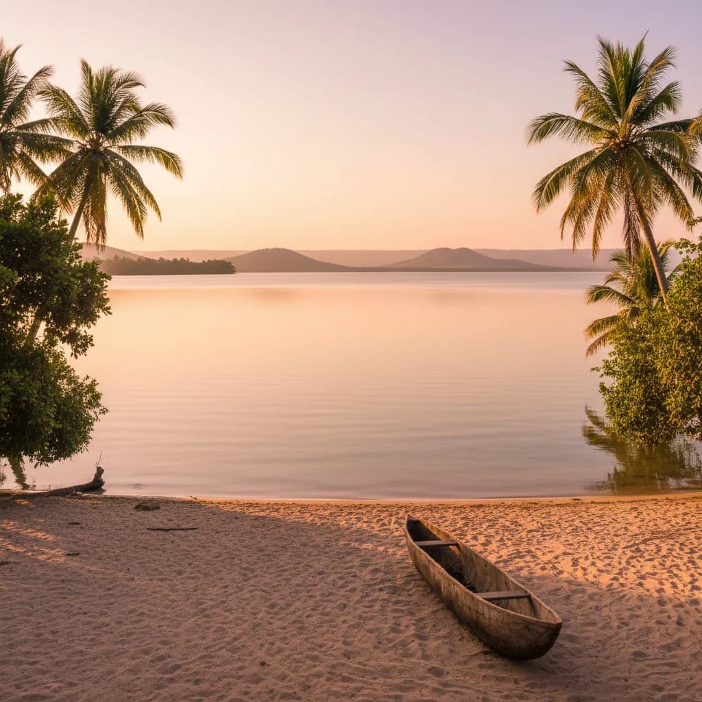 Southern Lake Malawi in evening light