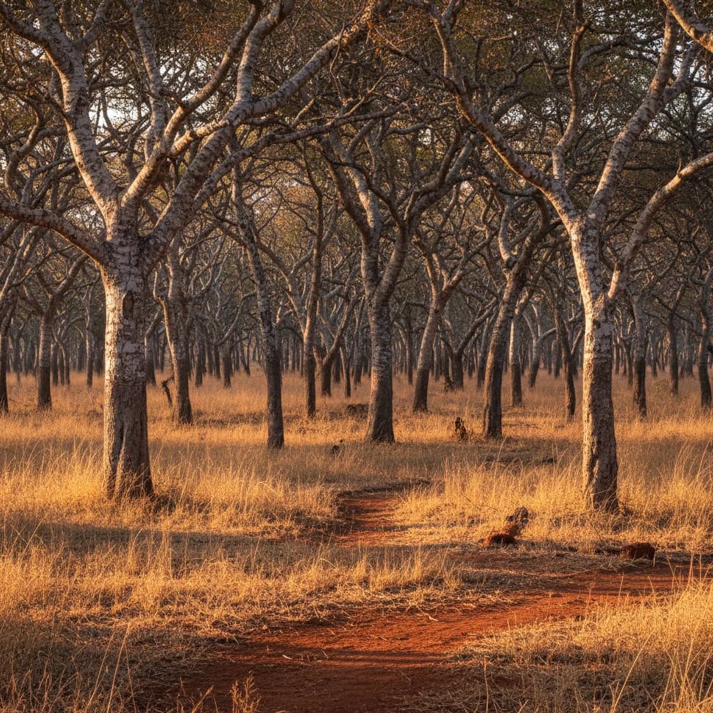 Dry woodland habitat in Majete