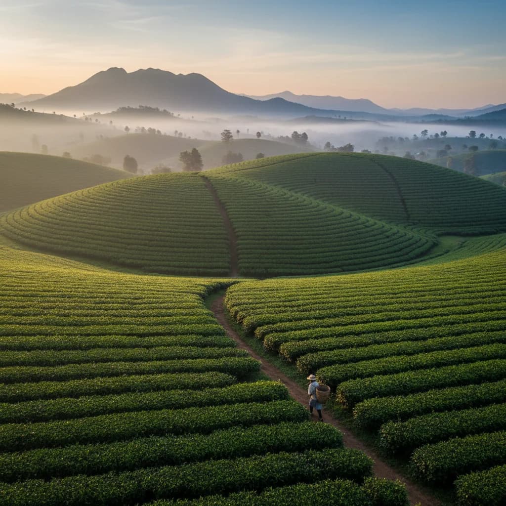 Green tea landscapes in Thyolo